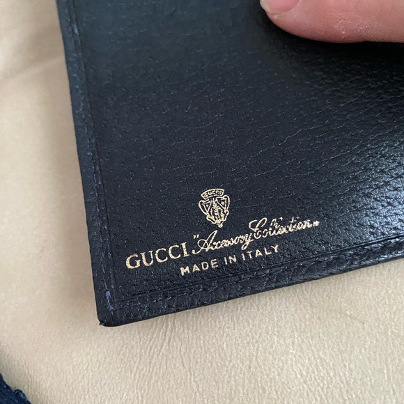 Vintage GUCCI Long Wallet Sherry GG Web Stripe Canvas Leather - Picture 7 of 10